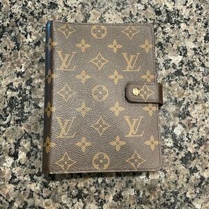 Louis Vuitton Brown and Gold Monogram MM Agenda